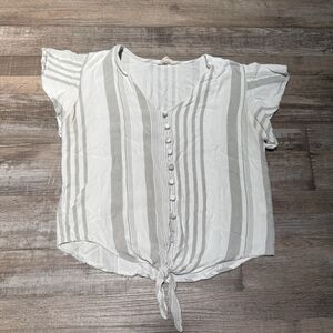 Sim & Sam Striped Crop Top Small